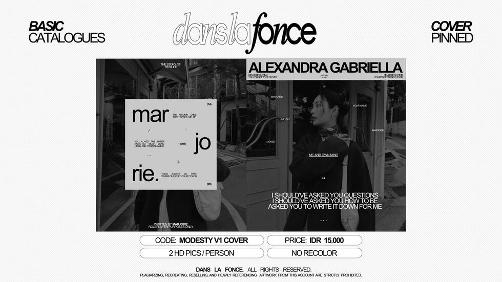 MODESTY V1 COVER — IDR 15.000 (1 SOFT FILE)