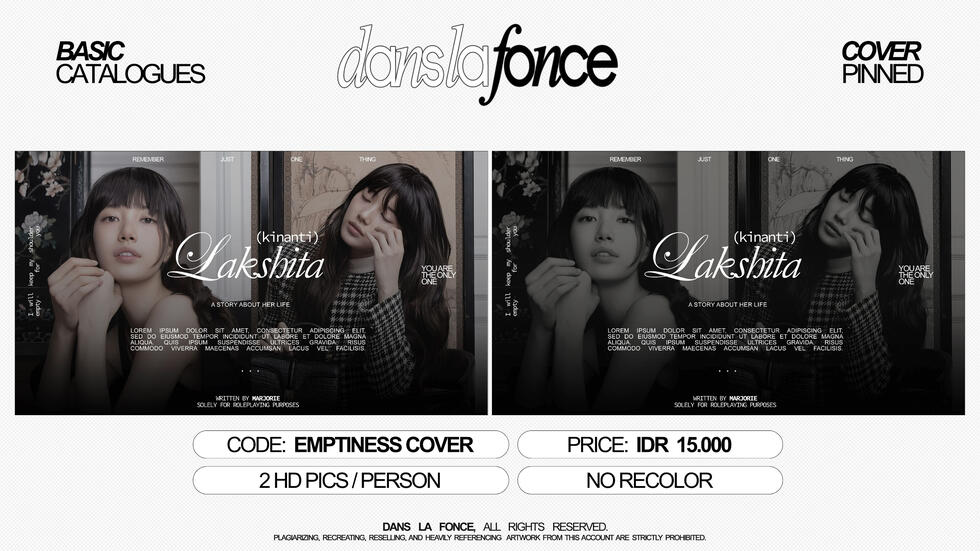 EMPTINESS COVER (COLORED/SEPIA) — IDR 15.000