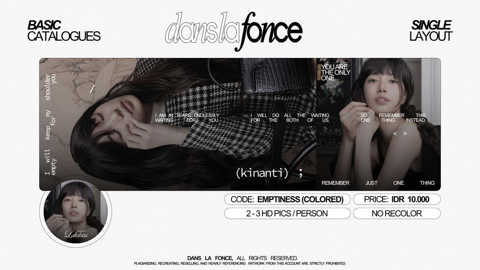 EMPTINESS (COLORED/SEPIA) — IDR 10.000