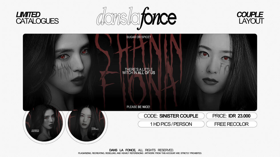 SINISTER COUPLE — IDR 23.000 (FREE RECOLOR)