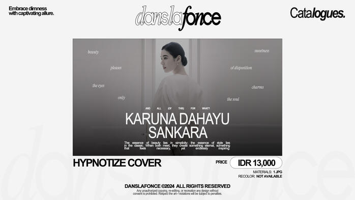 HYPNOTIZE COVER — IDR 13.000 / FORM ORDER