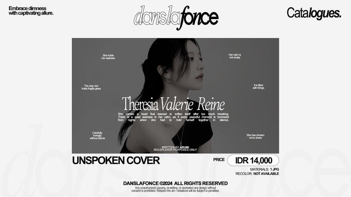 UNSPOKEN COVER — IDR 14.000 / FORM ORDER