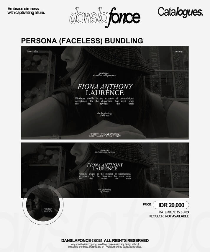 PERSONA (FACELESS) BUNDLING — IDR 20.000 / FORM ORDER