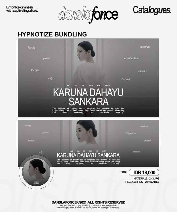 HYPNOTIZE BUNDLING — IDR 18.000 / FORM ORDER