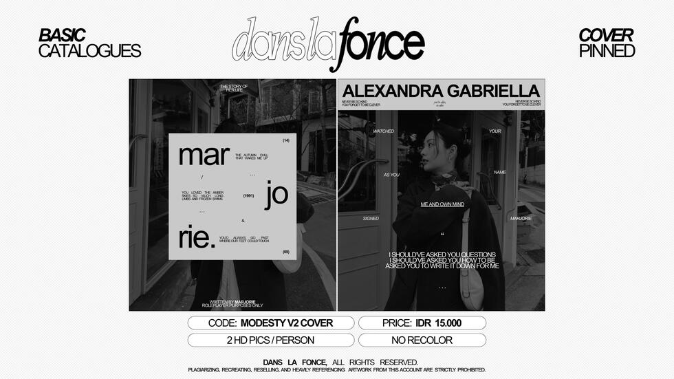 MODESTY V2 COVER — IDR 15.000 (2 SOFT FILE)