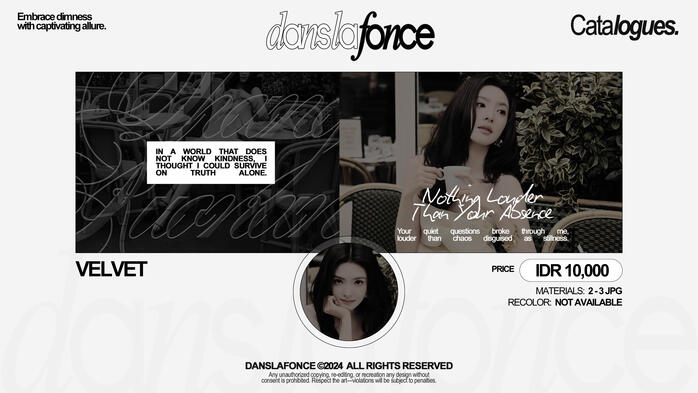 VELVET — IDR 10.000 / FORM ORDER