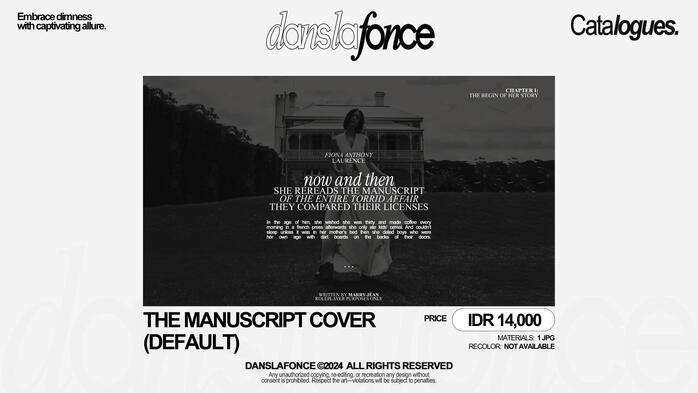 THE MANUSCRIPT COVER — IDR 14.000 / FORM ORDER