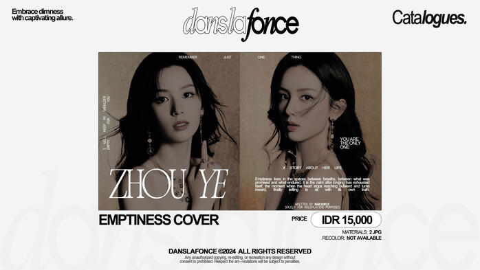 EMPTINESS COVER — IDR 15.000 / FORM ORDER