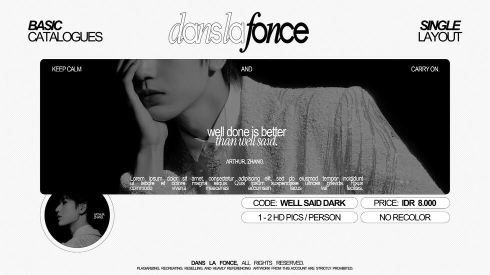 WELL SAID DARK — IDR 8.000