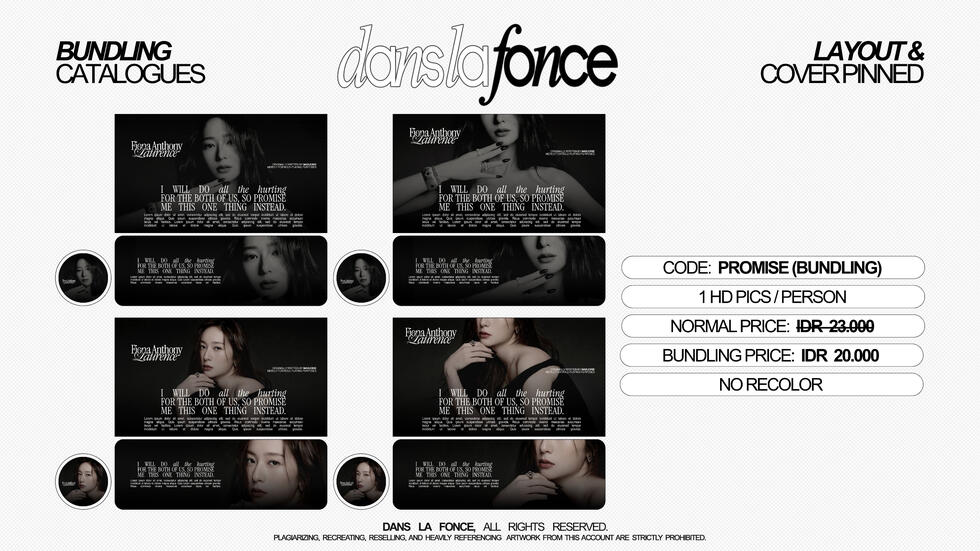 PROMISE (BUNDLING) — IDR 20.00 (COVER + LAYOUT)