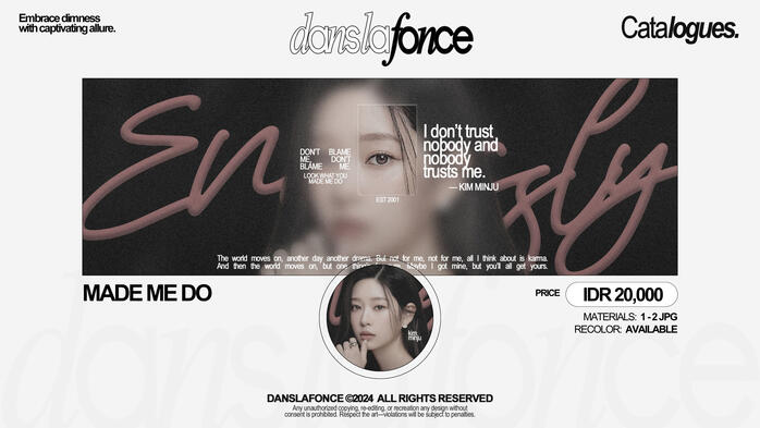 MADE ME DO — IDR 20.000 / FORM ORDER